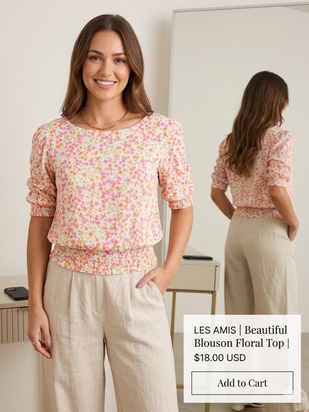 Beautiful Blouson Floral Top